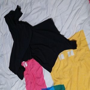 Black off-shoulder bodysuit
